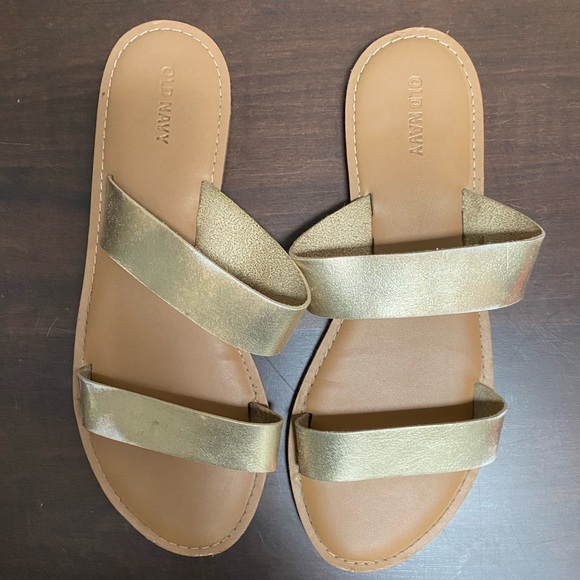 Navy and gold sandals Clearance